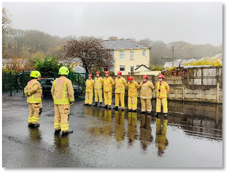 Picture of pupils working with the Fire and Rescue Service